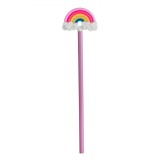 Creion 3D, Rainbow, Topper Curcubeu, Roz, Lungime 21cm, Oem