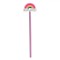 Creion 3D, Rainbow, Topper Curcubeu, Roz, Lungime 21cm