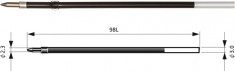 Rezerva Penac Br98c, 2 Buc/set, 0.7mm, Pt Sleek Touch, Pepe, Rb-085b, Cch-3 - Albastru foto