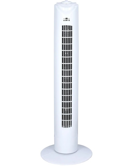 Ventilator turn LENTZ 80043, 45W, 81cm, 3 viteze, oscilatie, timer, alb