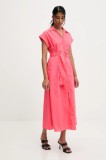 Answear Lab rochie culoarea portocaliu, maxi, evazată