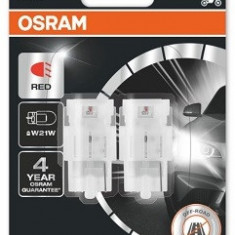 Set 2 Buc Led Osram W21W 12V 1,4W W3X16D 6000K Rosu LEDriving SL 7505DRP-02B