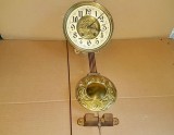 F644-Mecanism ceas pendul Art Nouveau-Jugendstil alama cadran aurita litere arab