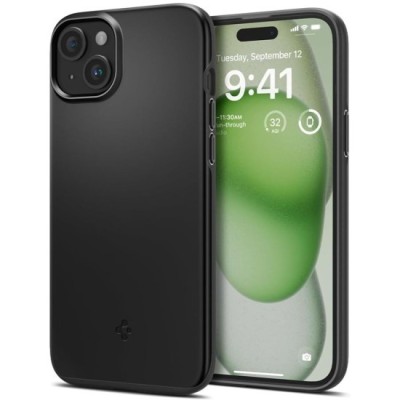 Husa pentru iPhone 15 Plus - Spigen Thin Fit - Black foto