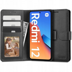 Husa Tech-Protect Wallet Wallet pentru Xiaomi Redmi 12 Negru