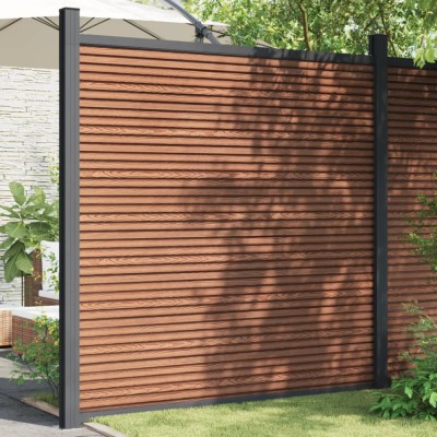 vidaXL Set panouri pentru gard, maro, 173x186 cm, WPC foto