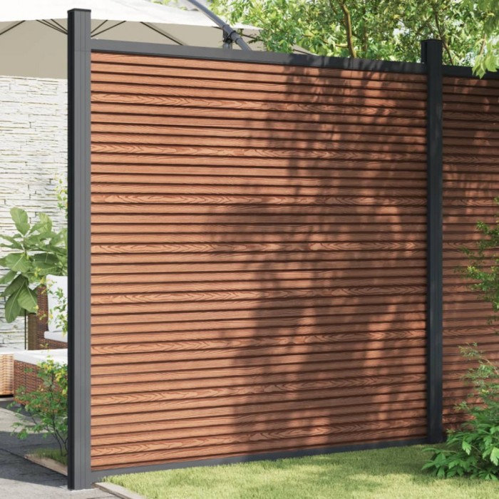 vidaXL Set panouri pentru gard, maro, 173x186 cm, WPC