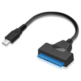 Adaptor citire HardDisk, SSD SATA - USB Type C, negru