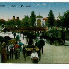 421 - BUCURESTI, Market, Romania - old postcard - used - 1919