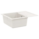 vidaXL Chiuvetă Alb 620 x 500 mm 80% Quartz și 20% Rășină 42028399