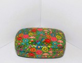 Casetă pentru bijuterii papier mache, pictată manual și lăcuită, 100% hand made - Milliers de fleurs - Kashmir India