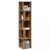 Gossi dulap de colt, lemn vechi, 33x33x165 cm, lemn prelucrat