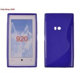 Husa Silicon S-Line Albastru pentru Nokia Lumia 920 - Protectie Premium