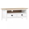 vidaXL Comodă TV Hill Range, alb, 110x40x47 cm, lemn masiv de pin
