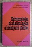 Mircea Flonta ed. - Epistemologia si analiza logica a limbajului stiintei