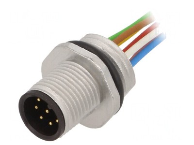 Soclu M12 PIN 8 tată IP68 pentru cabluri DeviceNet/CANopen foto
