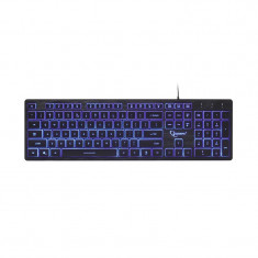 Tastatura Gembird, USB, 12 taste rapide, iluminare 3 culori, Negru foto