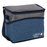 Geantă Izotermă Albastru Antracit, Capacitate 9L, 26x16x21cm, Cu M&acirc;ner și Fermoar