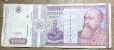 BNKRO05 Bancnota veche 10000 lei 2000 Nicolae Iorga Sarpele Glykon hirtie Romania zece mii lei circulata colectie