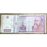 BNKRO05 Bancnota veche 10000 lei 2000 Nicolae Iorga Sarpele Glykon hirtie Romania zece mii lei circulata colectie