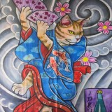 Sal elegant Lucky Cat voal