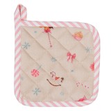 Cumpara ieftin Set 2 servete termice Craciun bumbac multicolor 16x16 cm