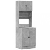 Dulap de bucatarie, gri beton, 60x50x180 cm, lemn prelucrat