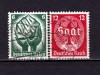 ✅ (S42) Germania Reich 1934 &quot;Referendum - alipirea Saar &quot; serie completa Michel 544/545, stampilate, Stampilat