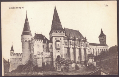 3047 - HUNEDOARA, Hunyad Castle, Romania - old postcard - used - 1917 foto