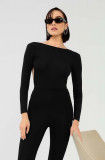 Saint Body bluza femei, culoarea negru, neted