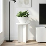 vidaXL Suport pentru plante 2 pcs Alb foarte lucios &Oslash;29,5 x 40 cm 899739