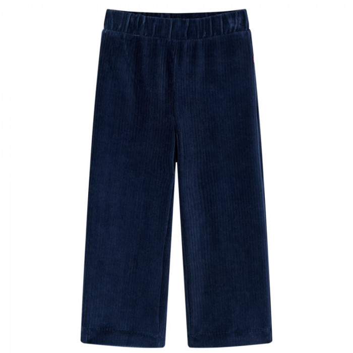 Pantaloni de copii din velur, bleumarin, 92