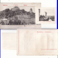 Salutari din Sighisoara- carnet 10 minicarti postale-leporello