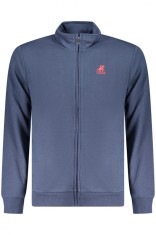 U.S. Grand POLO Bluza barbati cu fermoar si logo brodat, regular fit, albastru foto