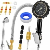 Set pistol cu manometru si accesorii pentru compresor Zuno, metal/plastic, multicolor, 14 piese