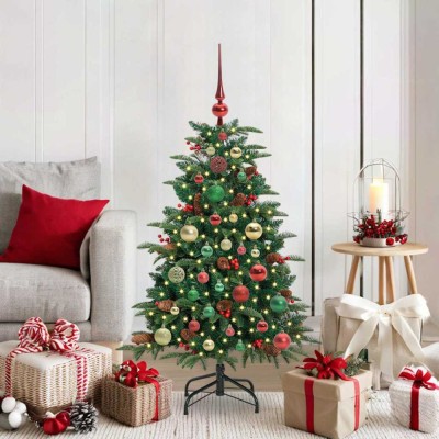vidaXL Brad de Crăciun artificial Verde 120 cm PVC și metal și plastic 3395540 foto
