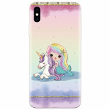 Husa silicon pentru Apple Iphone X, Mermaid Unicorn Play