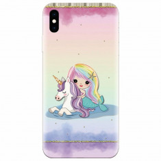 Husa silicon pentru Apple Iphone XS Max, Mermaid Unicorn Play