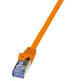 PATCH CORD S/FTP LOGILINK Cat6a, LSZH, cupru, 0.5 m, portocaliu, AWG26, dublu ecranat &amp;quot;CQ3028S&amp;quot; (timbru verde 0.08 lei)