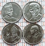 Set 4 monede Congo 4 x 1 Franc 2004 Pope John Paul II - KM 156 - 159 UNC - A028, Africa