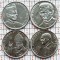 Set 4 monede Congo 4 x 1 Franc 2004 Pope John Paul II - KM 156 - 159 UNC - A028