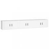Cumpara ieftin Dulapuri TV montate pe perete, 3 buc., alb, 80x34,5x40 cm