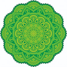 Sticker decorativ, Mandala , Verde, 60 cm, 4863ST