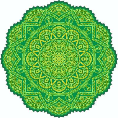 Sticker decorativ, Mandala , Verde, 60 cm, 4863ST foto