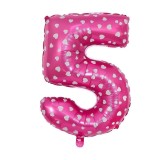 Balon din Folie Metalizata Cyrax, Roz Cifra 5