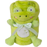 Cumpara ieftin Babymatex Willy Frog pătură mini cu animal de pluș 85x100 cm