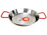 Tigaie din otel lustruit, paella valenciana fructe de mare, diametru 24 cm, 2 manere, 1 portie, Garcima, GRC10024