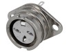 Conector DIN Mamă 3 Pini 180&deg; Deltron Montaj Panou Curent 2A