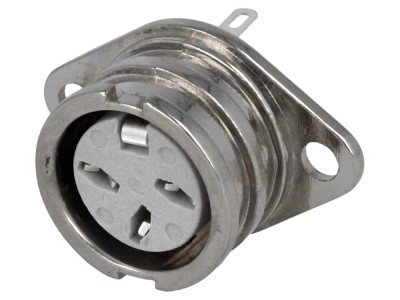 Conector DIN mamă 3 pini 180&amp;deg; foto
