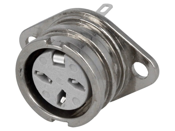 Conector DIN mamă 3 pini 180&deg;